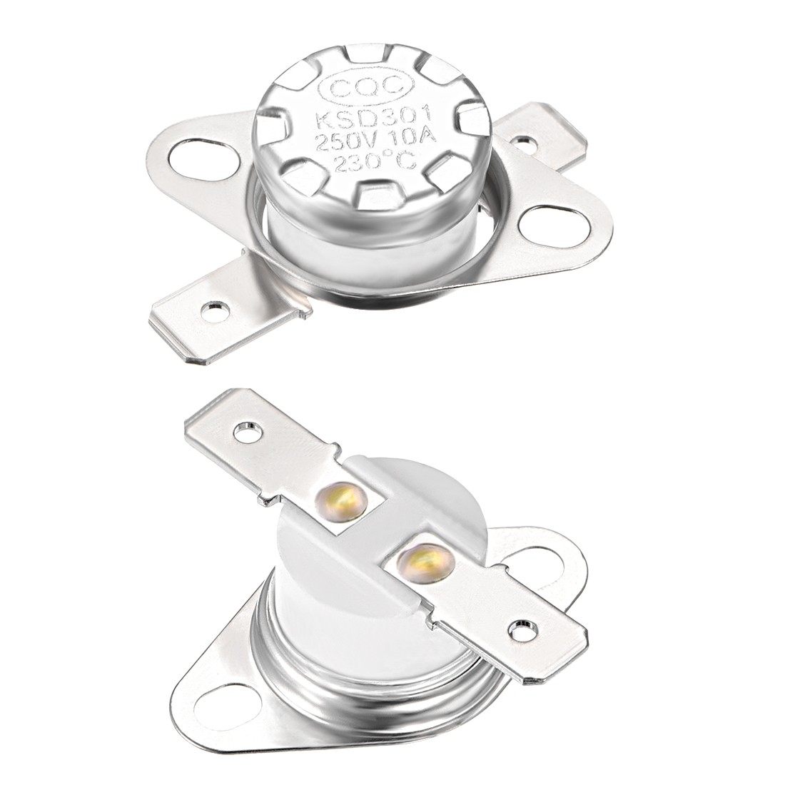Temperature Control Switch Thermostat 230°C 10A N.C 6.3mm Pin 2pcs