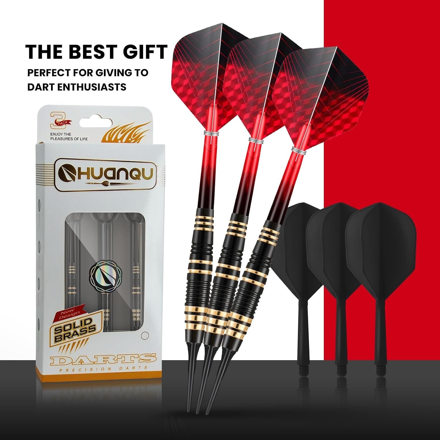 Soft Tip Darts Set – 3 Pack Professional Darts Plastic Tip | Includes Extra D...