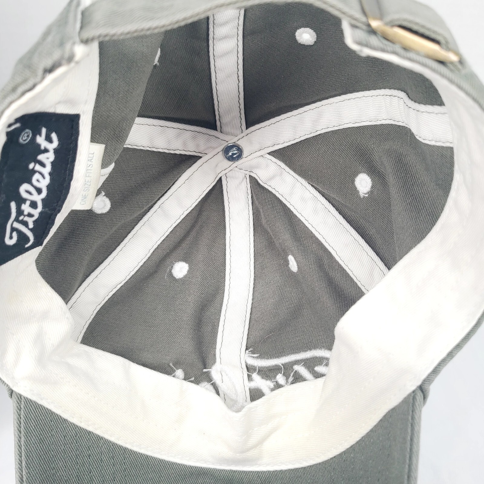 Titleist Hat Golf Strapback Cap Olive Green Relaxed-Fit Adjustable