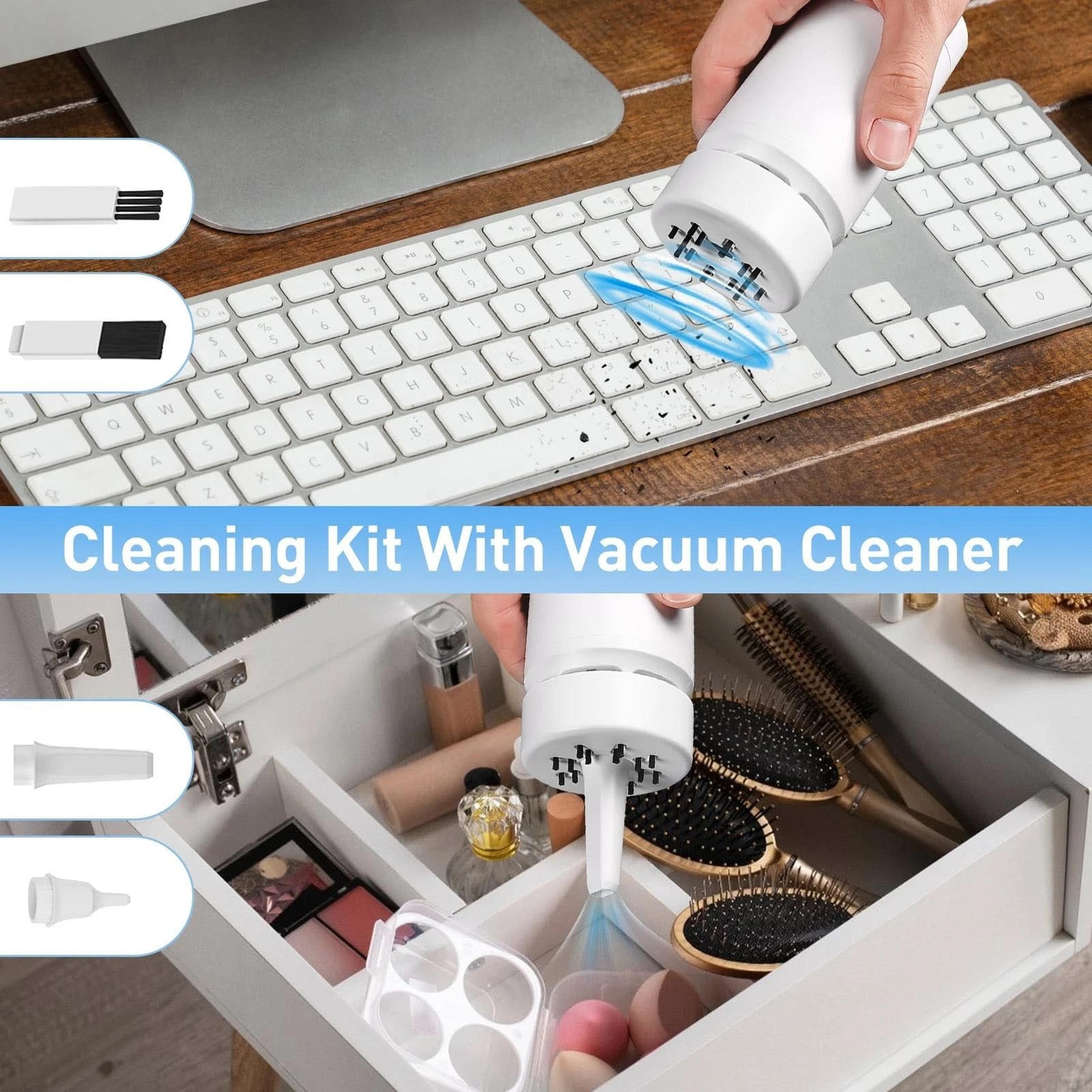 Computer Cleaning Tool Set 21-in-1 with Vacuum for Keyboard Laptop Screen Device