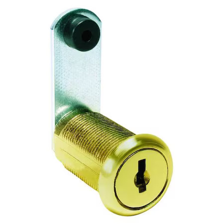 Compx National C8053-C642a-3 Disc Tumbler Keyed Cam Lock, Bright Brass, 7/8 In