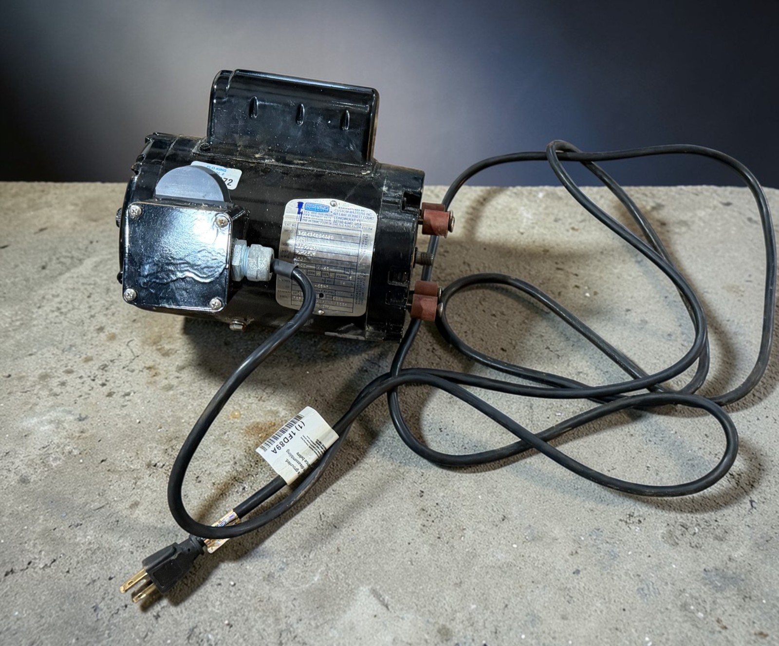 Flo King 1/2 HP Baldor Pump Motor 115/230V 3450 RPM 48CZ TEFC In-Motor Only 115V
