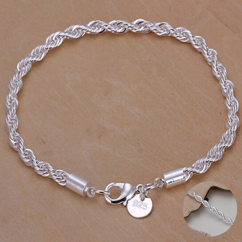 Fashion Hot Sale Bracelet Popular Ornament Silver European Twist Bracelet