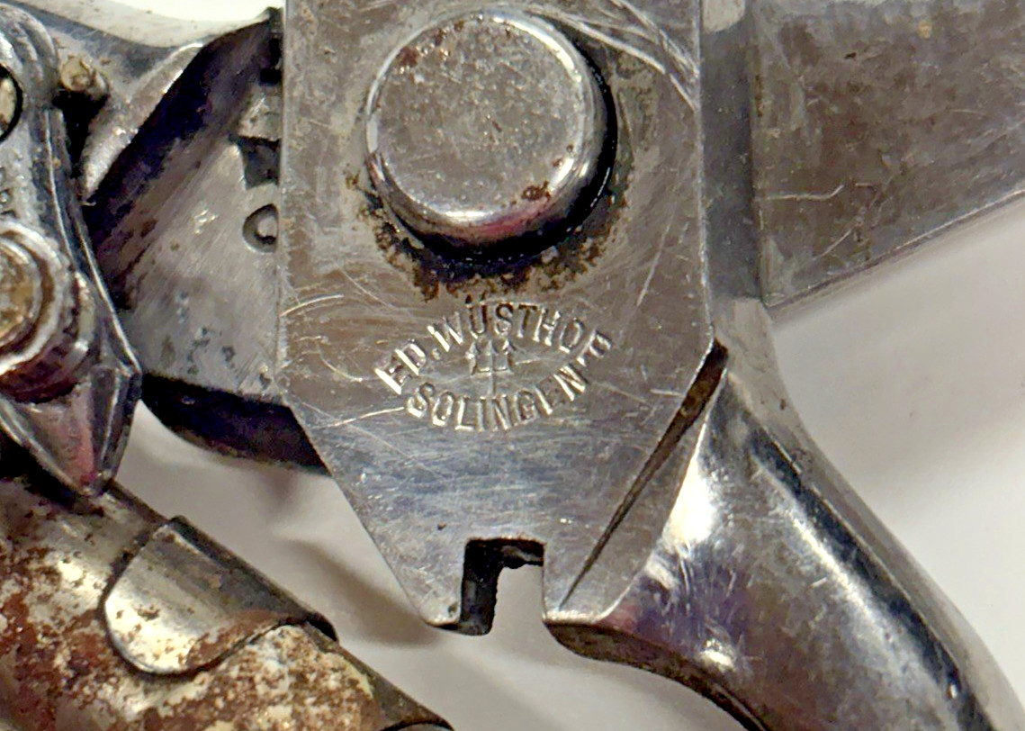 VTG Poultry Shears Stainless Maker Recosa Solingen 9.5"L Sharp-Well Used-Locking