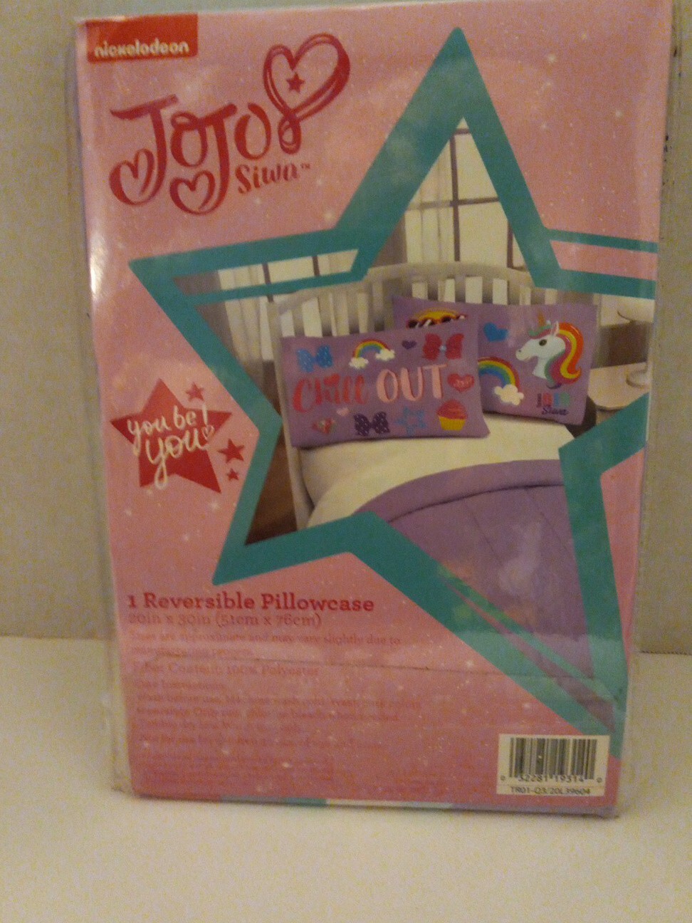 JoJo Siwa Nickelodeon Reversible Pillowcase New