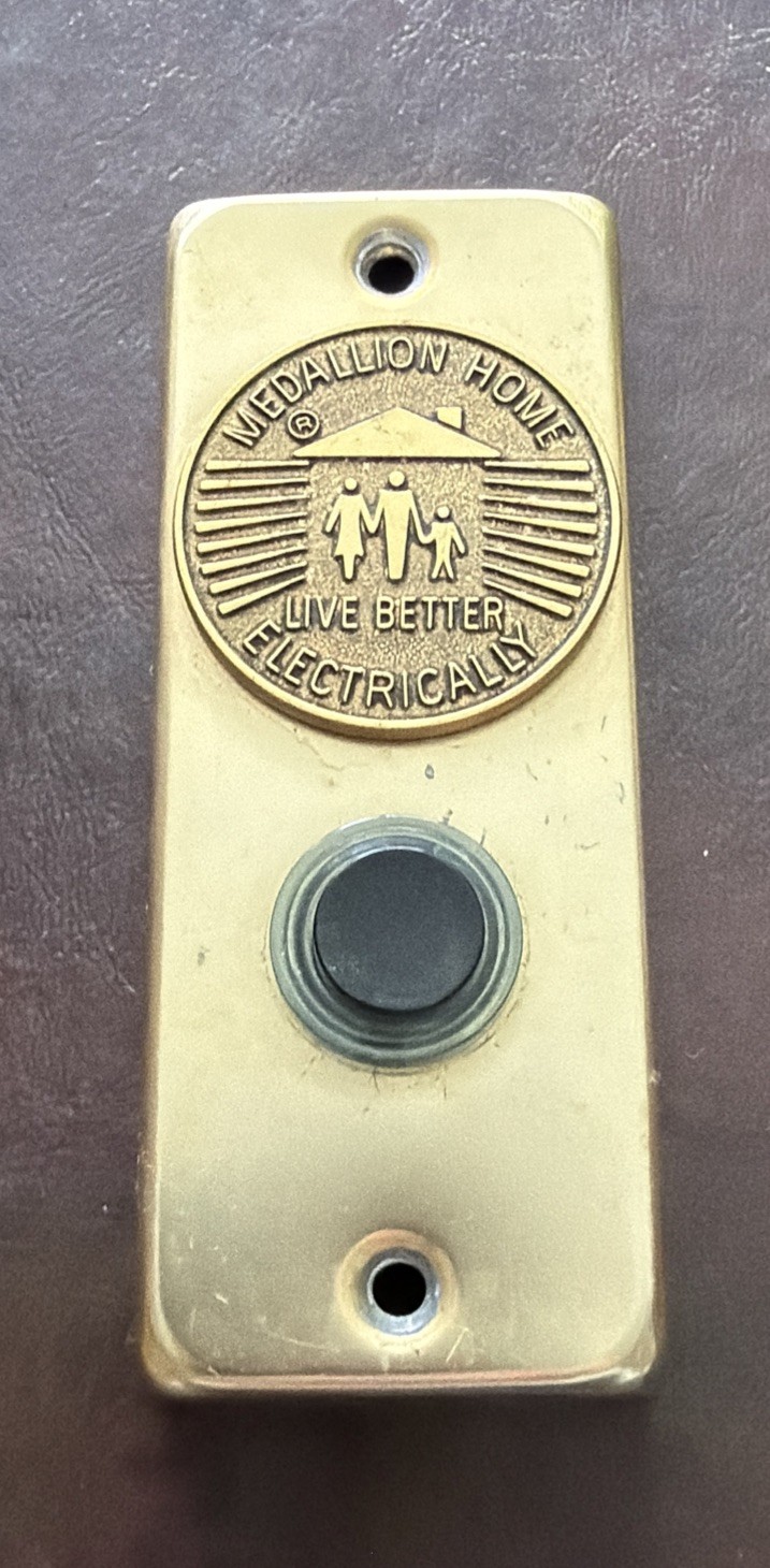 Vintage Lighted Doorbell Medallion Home Live Better Electrically