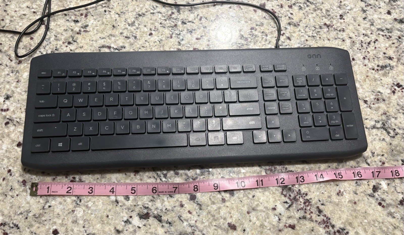 Onn Wired USB Keyboard Black #100009052 GUC