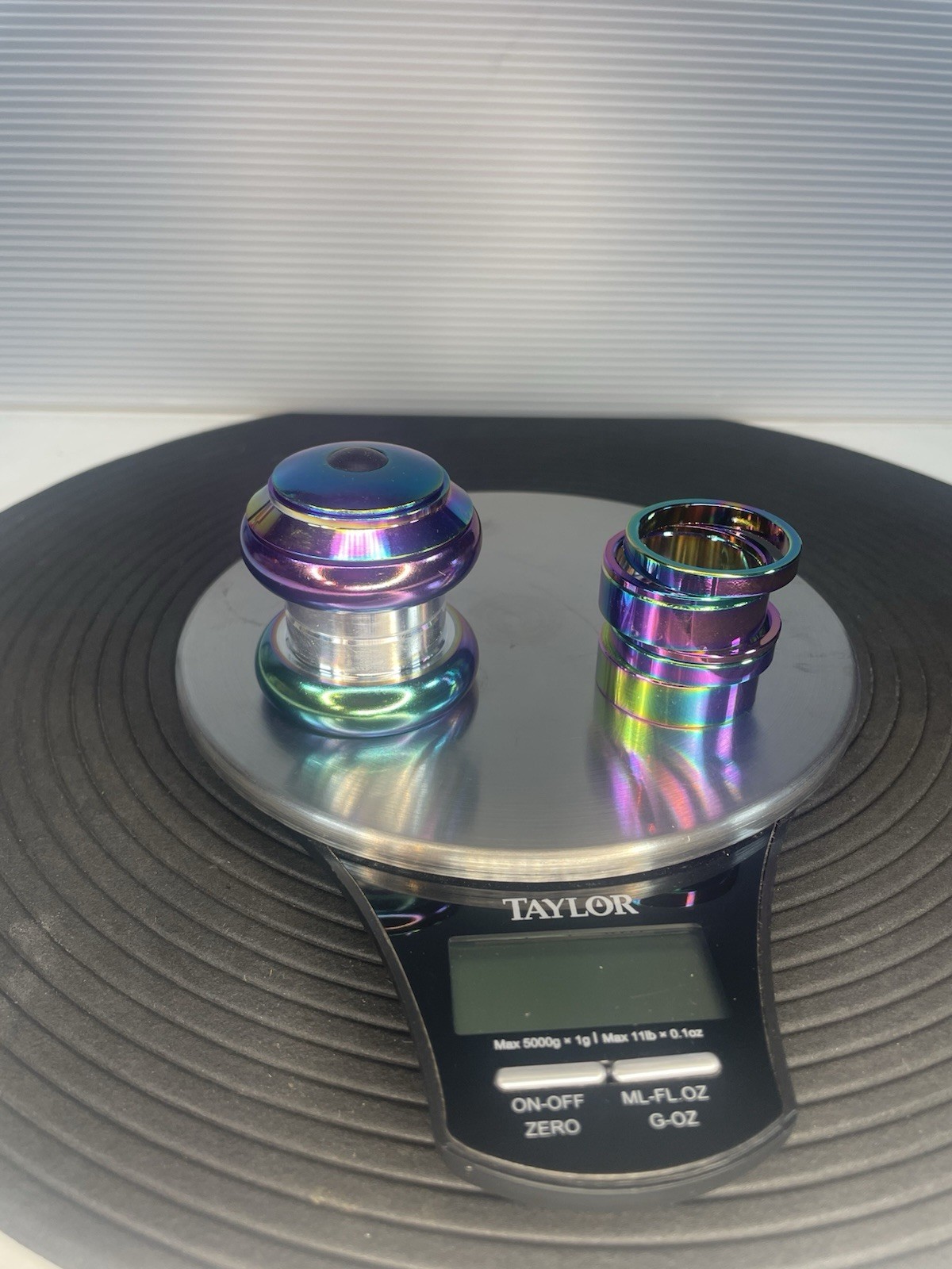 1 1/8”  OIL SLICK RAINBOW Klunker Conversion Headset With Spacers Schwinn BMX