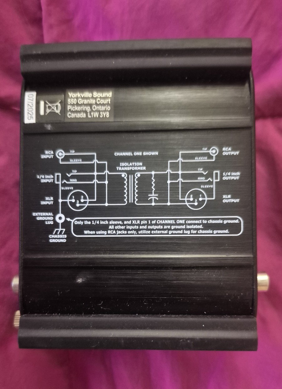 ART DTI 2-Channel Isolation Transformer/Isolator Ground Lift XLR 1/4" RCA Black