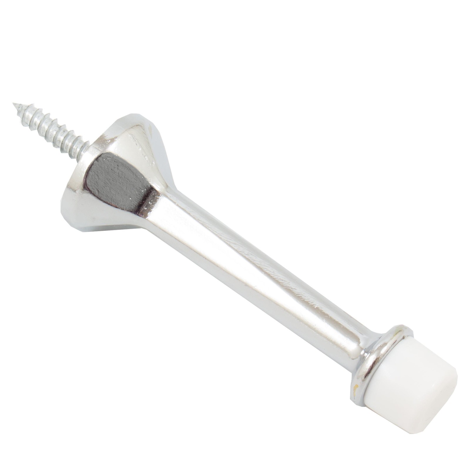 Heavy-Duty Solid Aluminum Door Stop, 3 Inches, Polished Chrome by Stone Harbor H