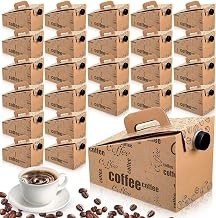 20-Pack Disposable Coffee Box Dispensers – 96 oz Insulated Carriers w/ Handles