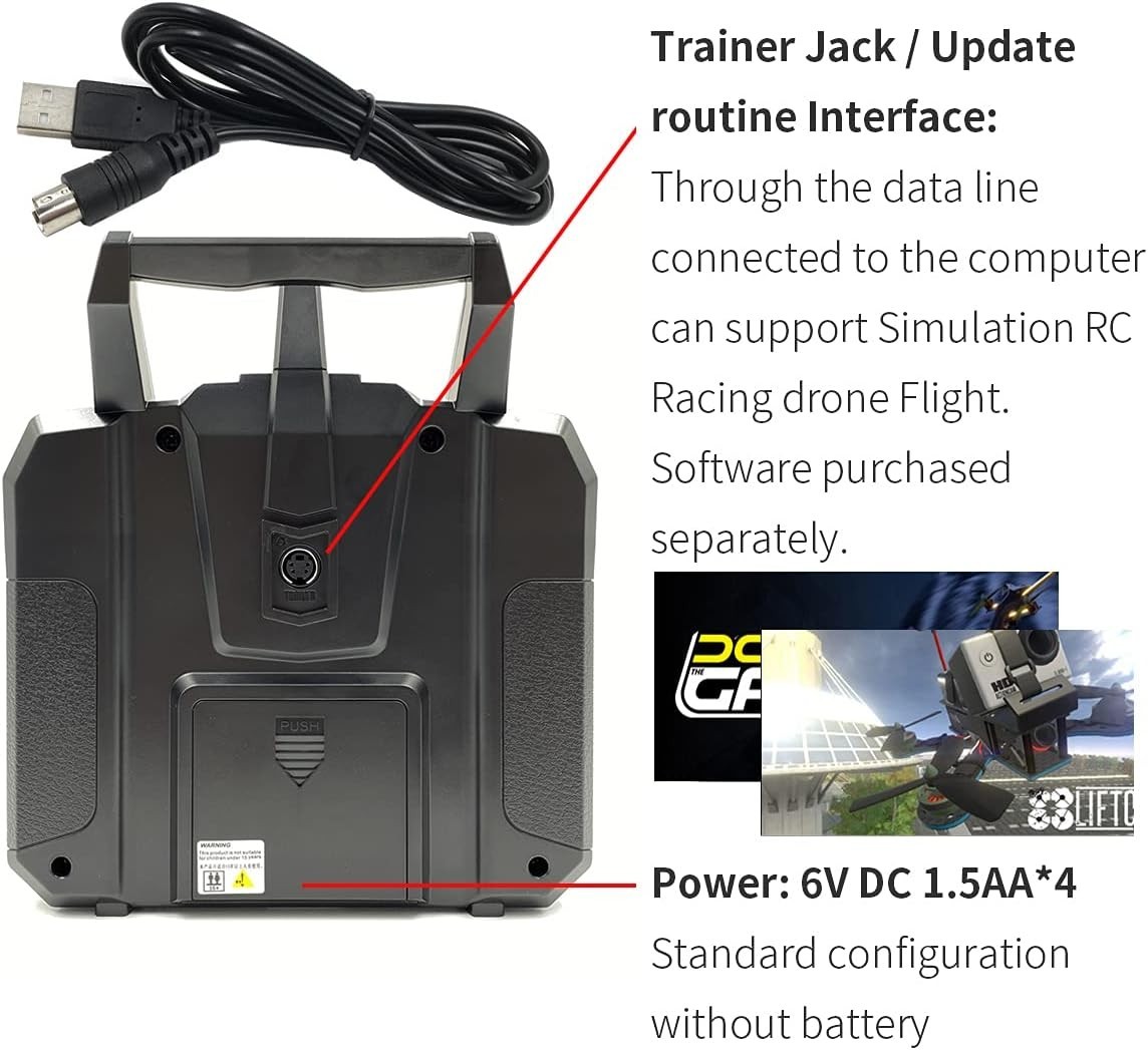 Remote Control Transmitter with 10 Channels, Receiver and Upgrade Cable Included