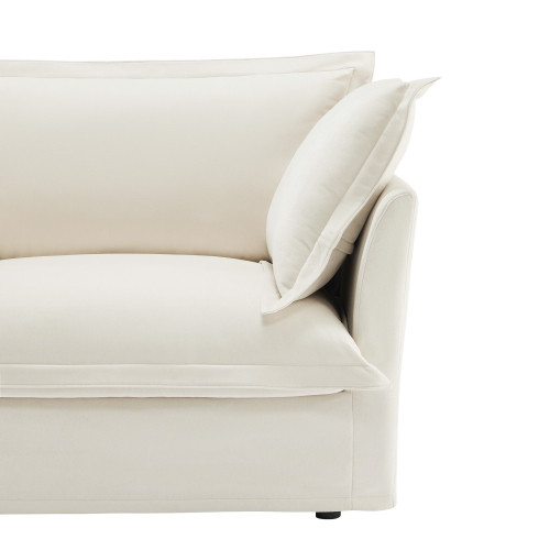 Armchair with 1 Big Back Cushion and 2 Big Toss Pillows Single Deep Seat Fabric
