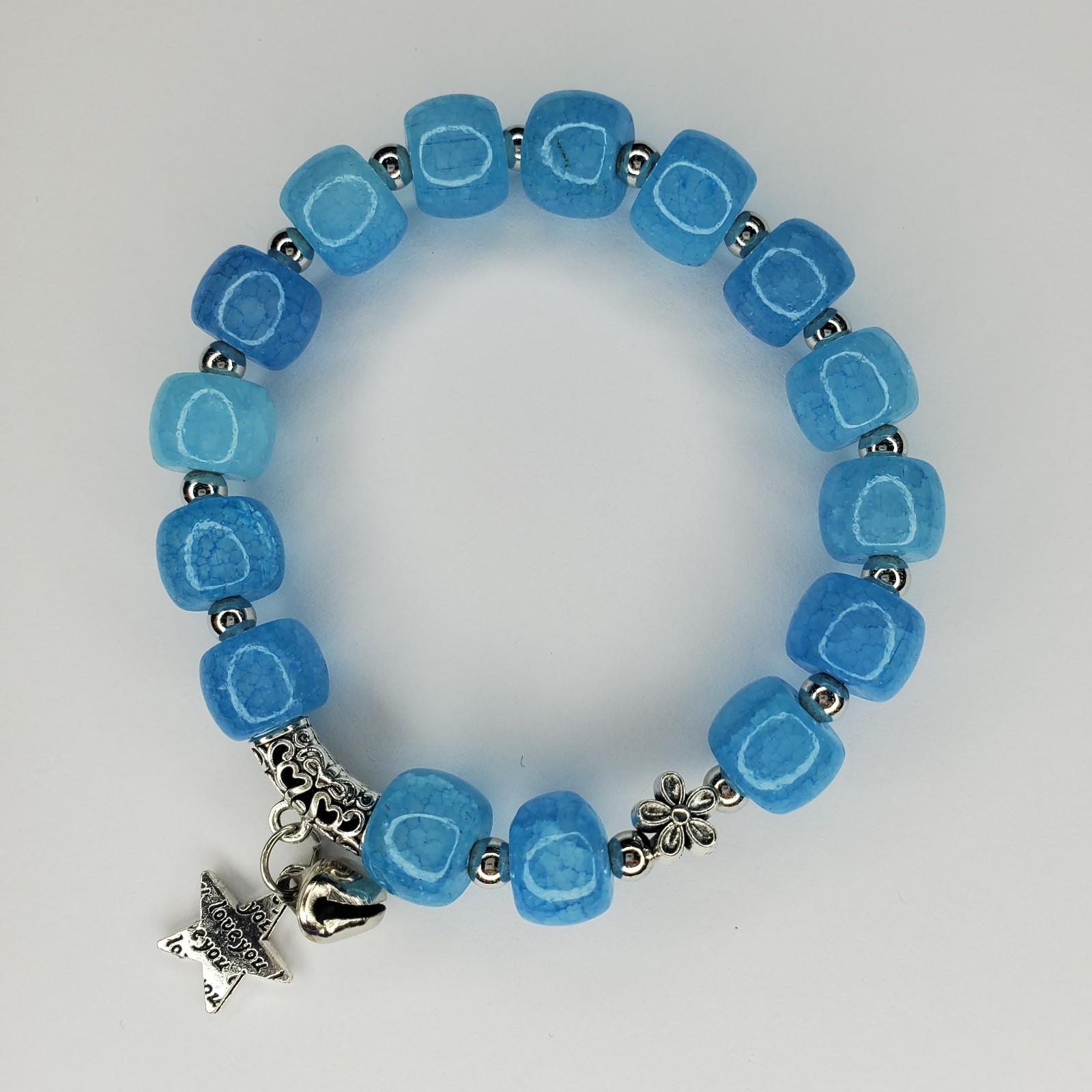 Hand crafted artisan unique gemstone bracelet