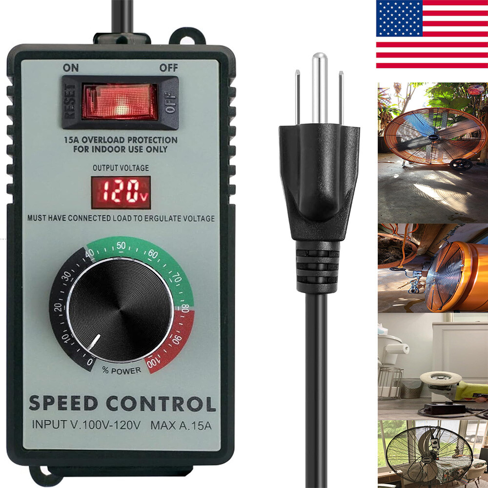 Variable Speed Controller for Router Fan Electric Motor Rheostat 120V Adjuster
