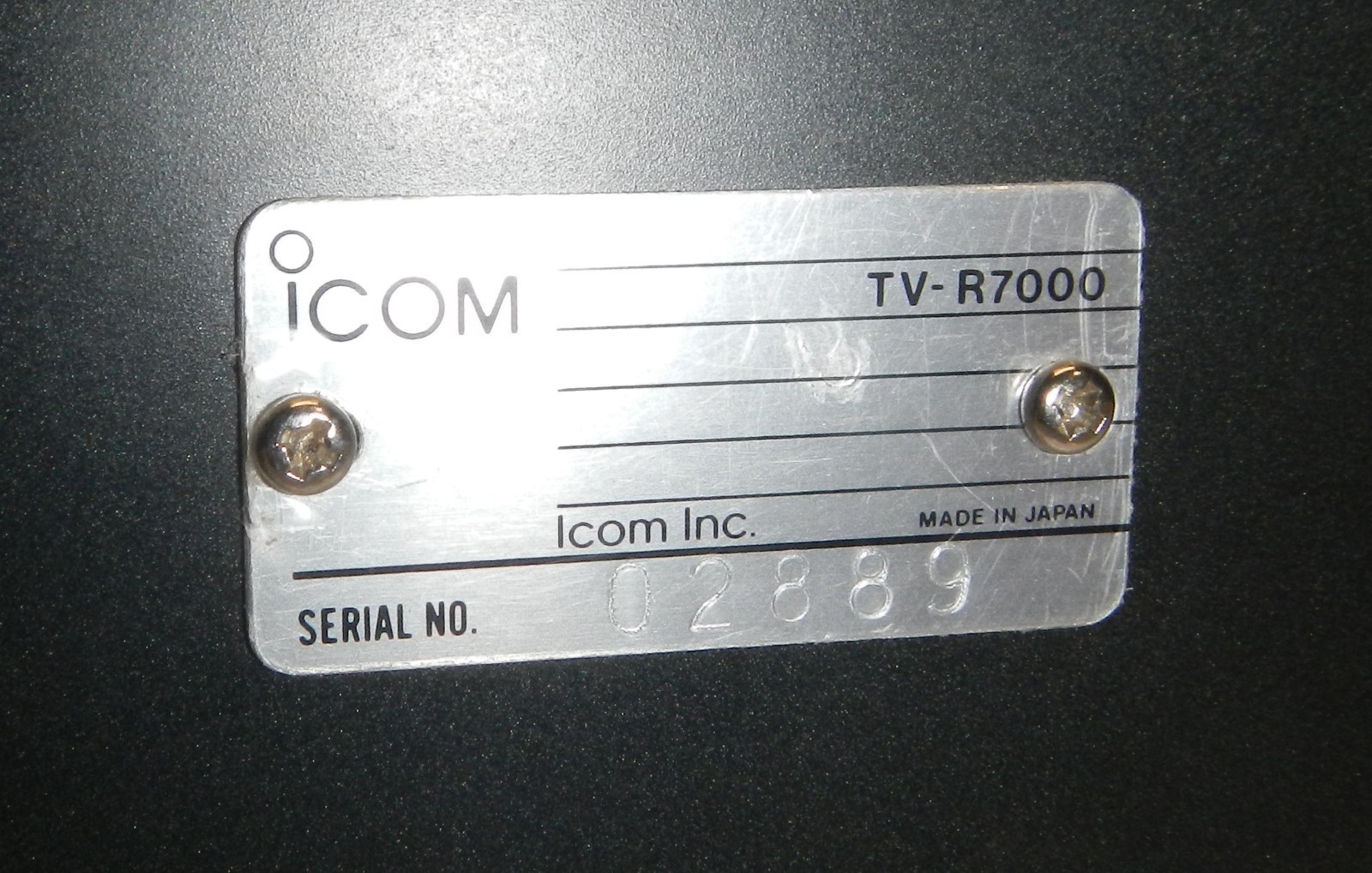 ICOM TV-R7000 TV Receive Adapter for ICOM IC-R7000 Receiver. Television
