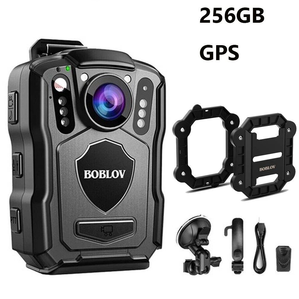 BOBLOV Body Camera 2K Wearable Cam Police Law Enforcement Audio Video Recording