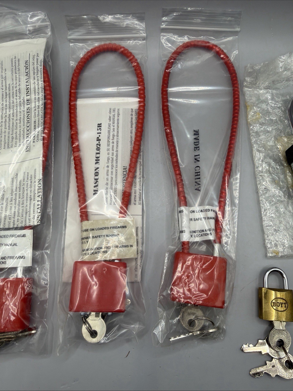 Lot Of 6 ~ Firearm Gun Locks Ruger Boyt New With Keys
