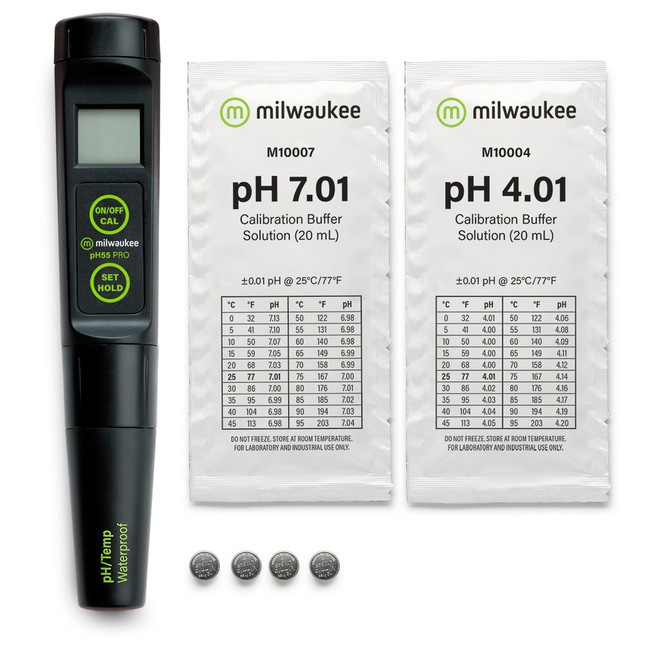 pH55 Waterproof Pocket PH/Temperature Tester - Milwaukee