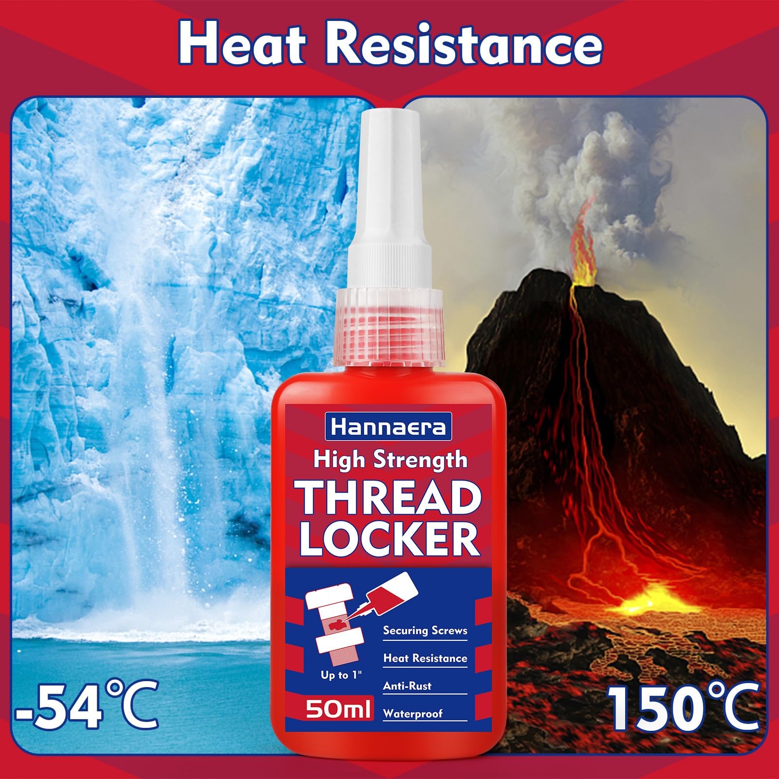 Thread Locker 271, Threadlocker, High Strength Red Thread Lock, Lock & Seal N...