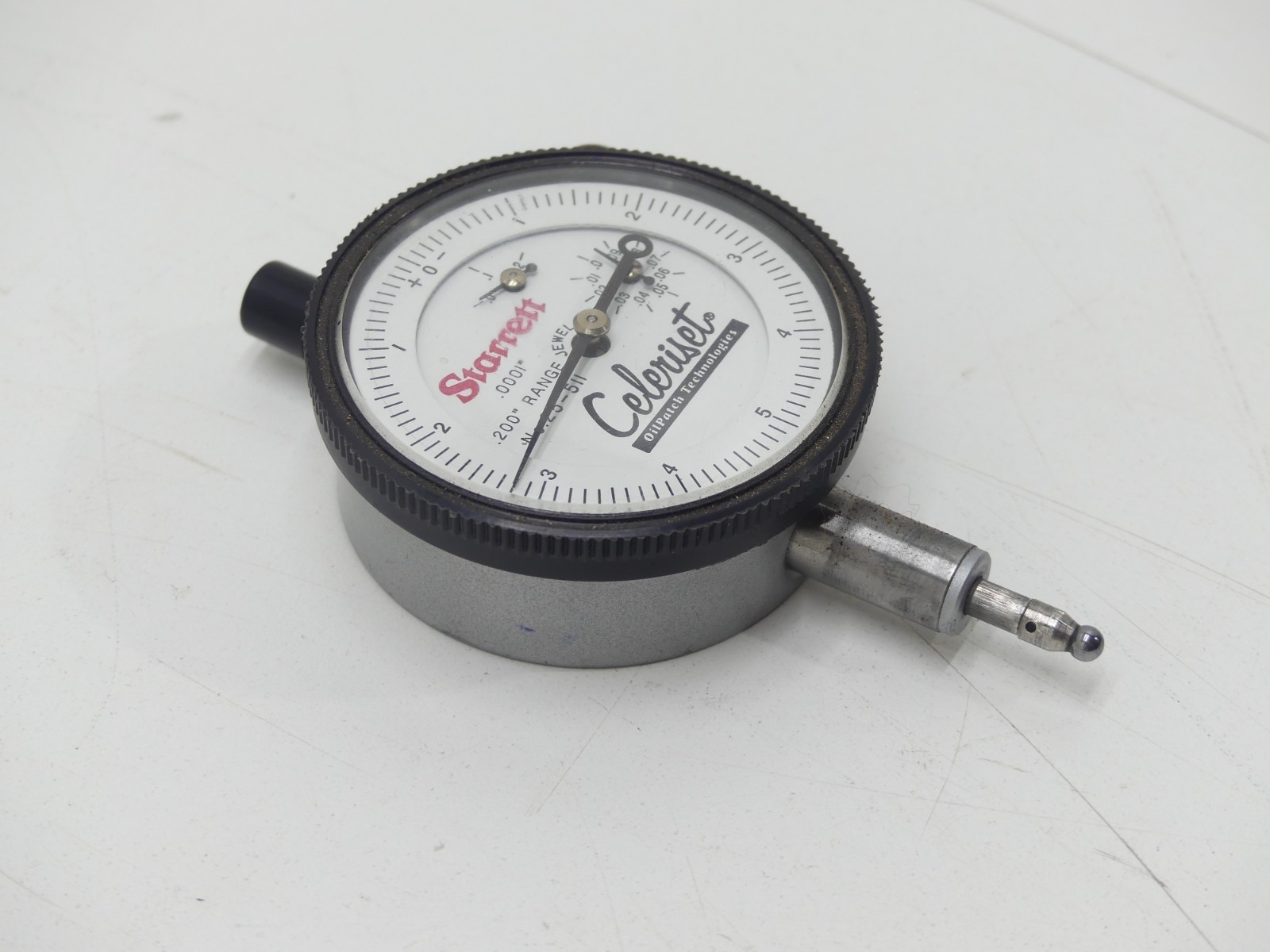 Starrett No. 25-511 Dial Indicator 0.0001" .200" Range Celeriset