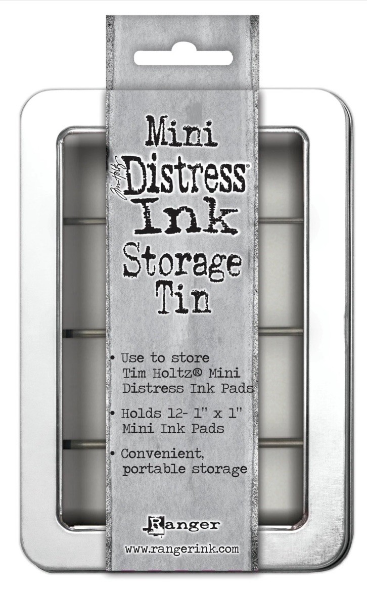 Tim Holtz Mini Distress Ink Storage Tin-Holds 12 (Pack of 3)
