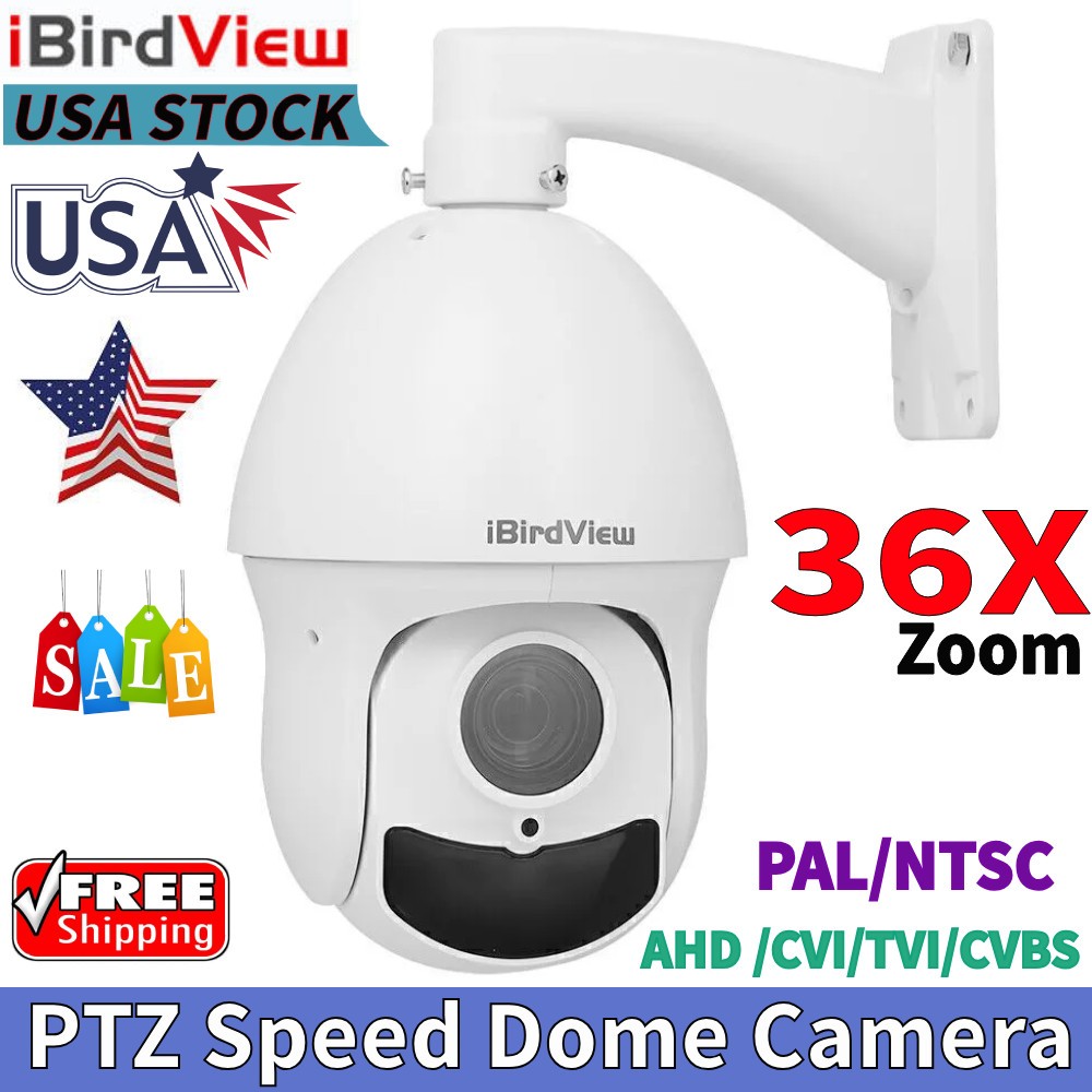 1080P 36X Zoom SONY307 IR 80m PTZ Speed Dome Camera Support AHD/CVI/TVI/CVBS US