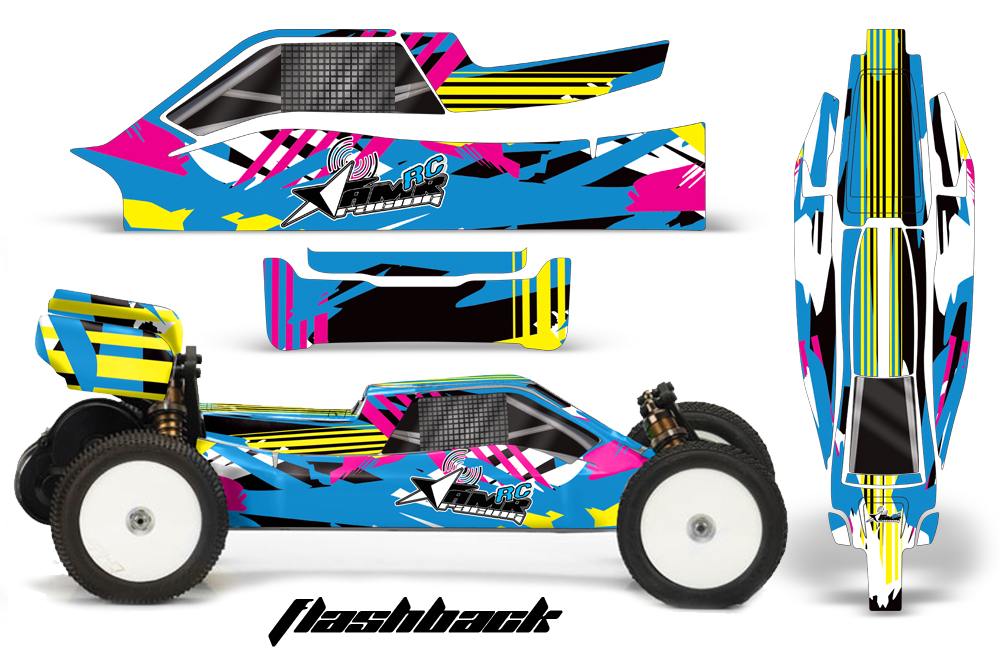 AMR Proline Bulldog Kyosho RB6 Buggy RC Prol-line Graphic Decal Kit 1/10 FLASHBK