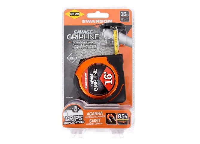 Swanson Tool SVGL16M1 16-Feet Magnetic Savage Grip Line Tape Measure