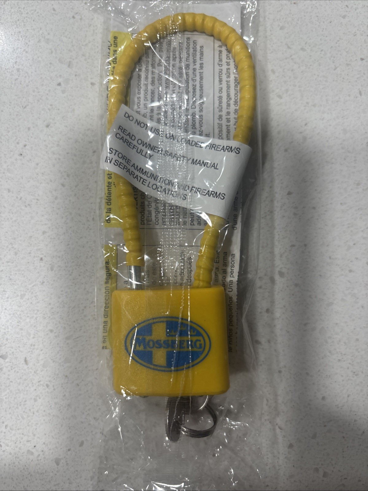 Mossberg Yellow Cable Gun Firearm Padlock Lock New In Pack Brand New 2 Keys