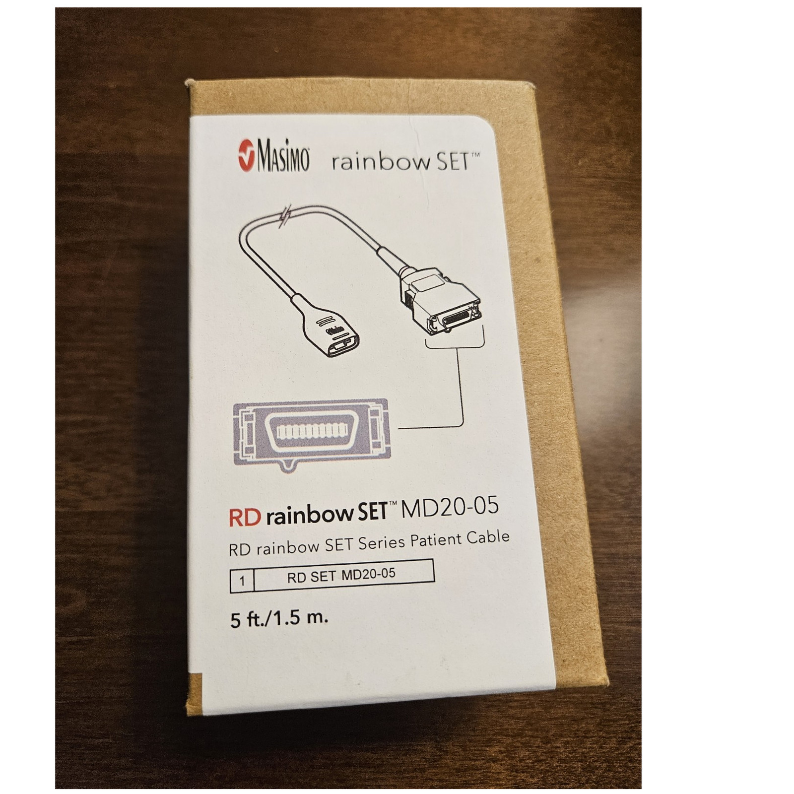 Masimo RD rainbow SET MD20-05 Patient Cable 5 ft / 1.5 m MPN 4072