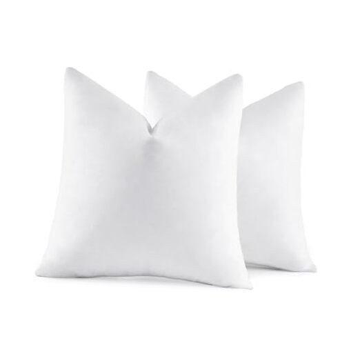 6x6 Euro Pillow Inserts,Set of Down Feather Throw Pillows for 26x26 Inch 2