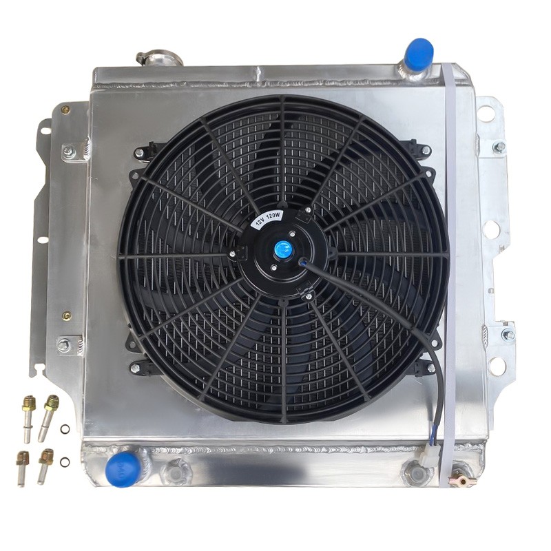 3 Row Radiator+Fan Aluminum Shroud Relay For Jeep 1987-2006 Wrangler TJ YJ L4 L6