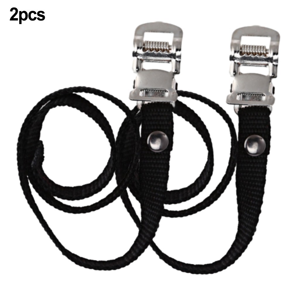 Adjustable Nylon Pedal Toe Straps for Exercise Bikes 2pcs Secure Reliable