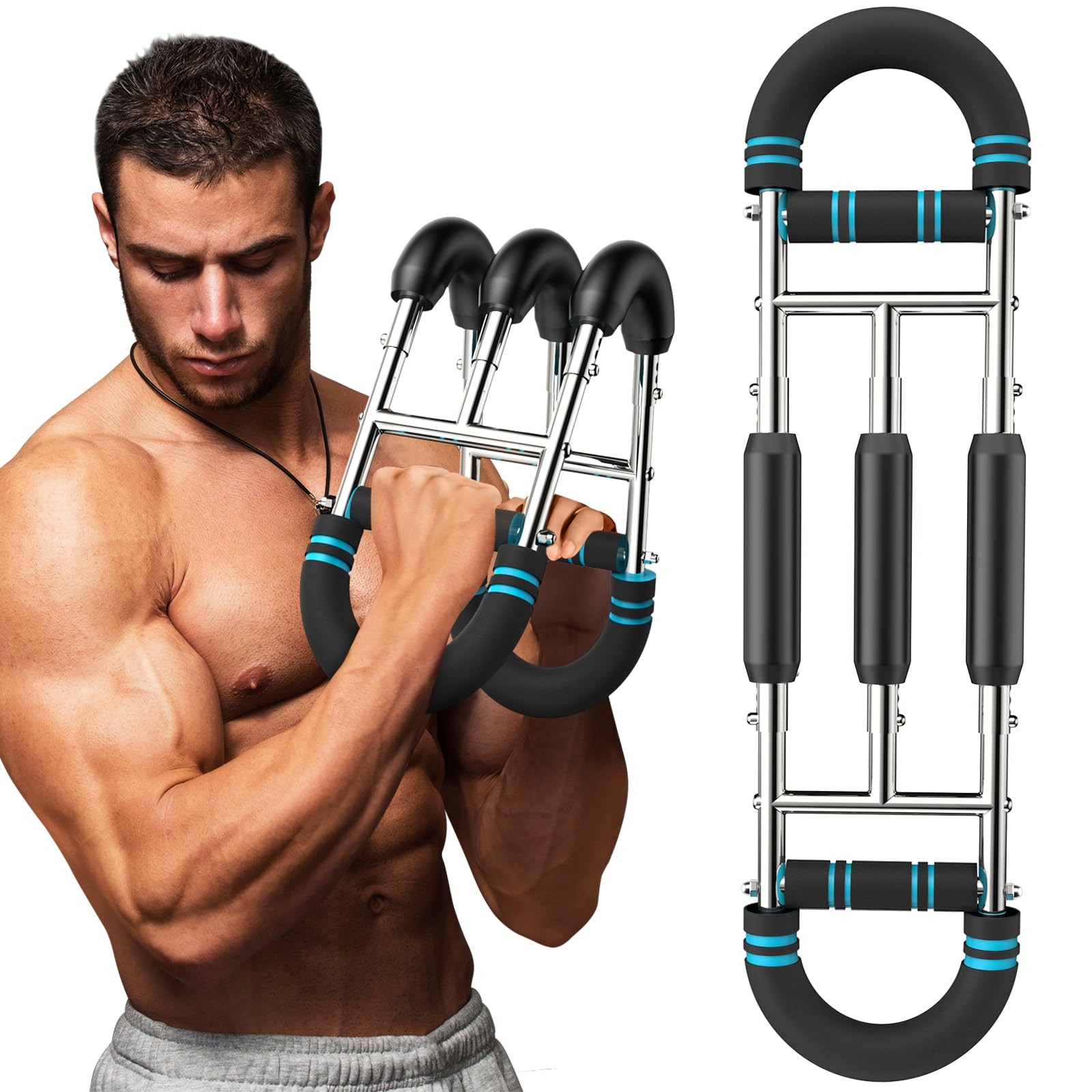 Adjustable Twister Arm Trainer with 3 Springs, 6 Resistance Levels (150-210 l...