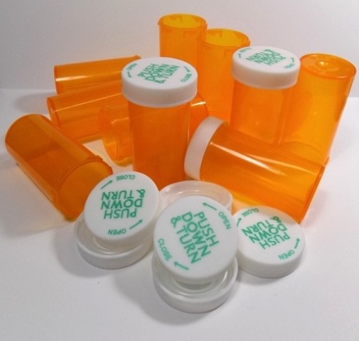 8 Dram Medicine Pill Bottles Child-Resistant Caps, Amber 25 Sets-Free Ship on 1