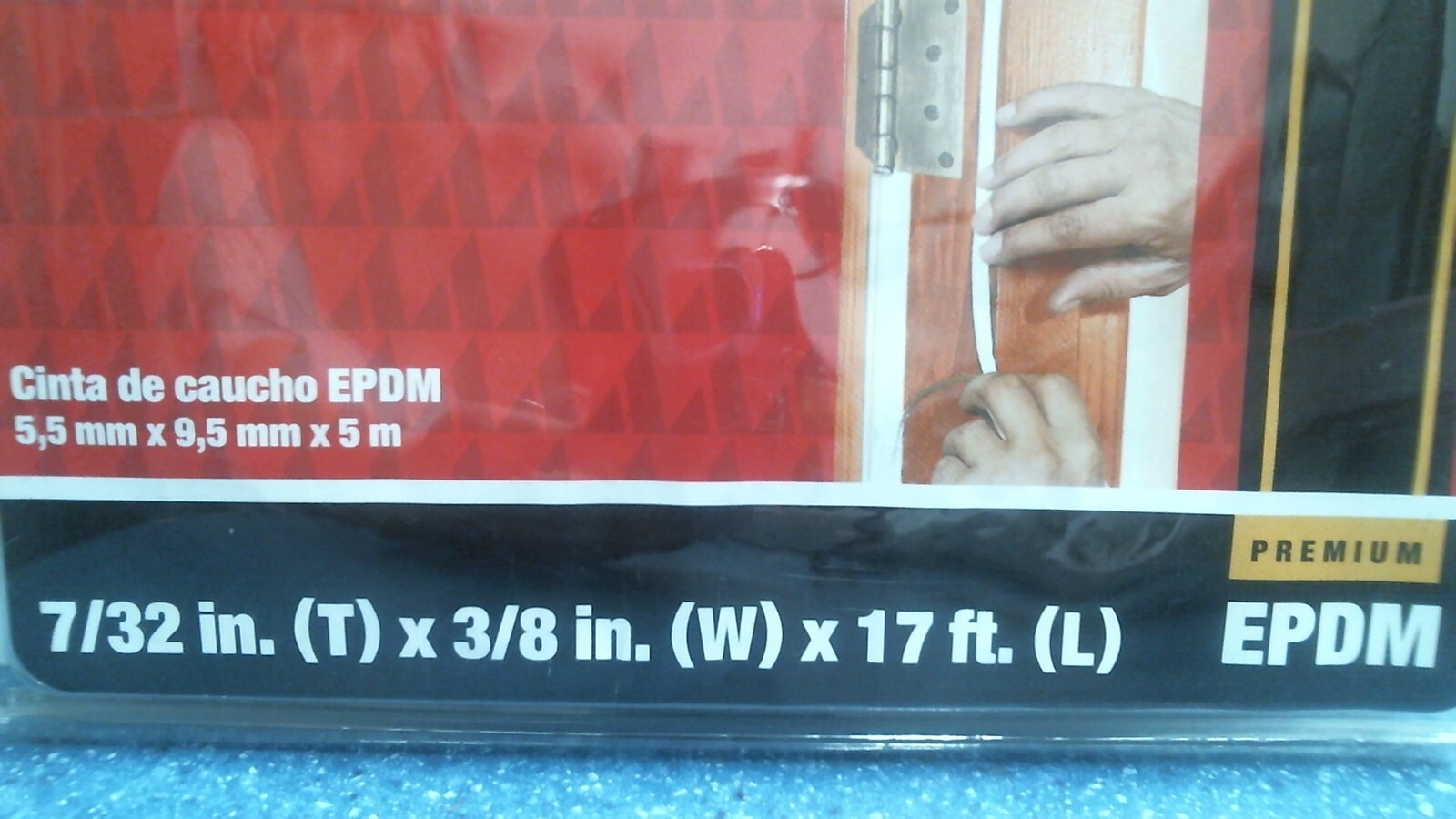 ACE Rubber Tape, EPDM, D-Profile 7/32" X 3/8" X 17' (5131586) FS