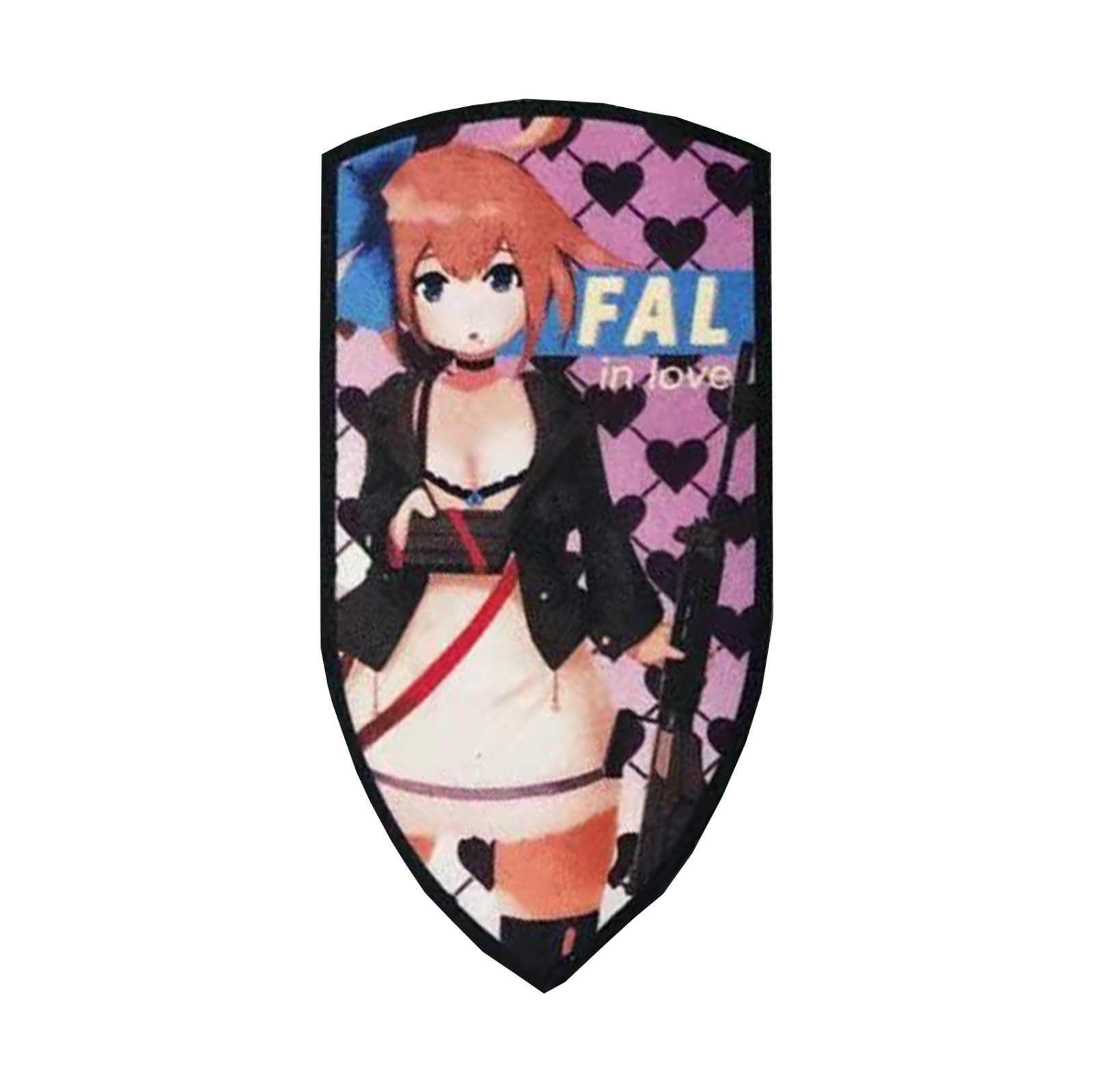 Girls Frontline GFL FAL in Love Hook + Loop Morale Airsoft Weeb Girl Waifu Patch