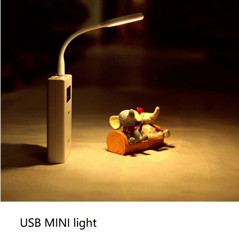 1pc White Mini USB LED Light Reading Lamp Computer Laptop Desk Portable Flexible