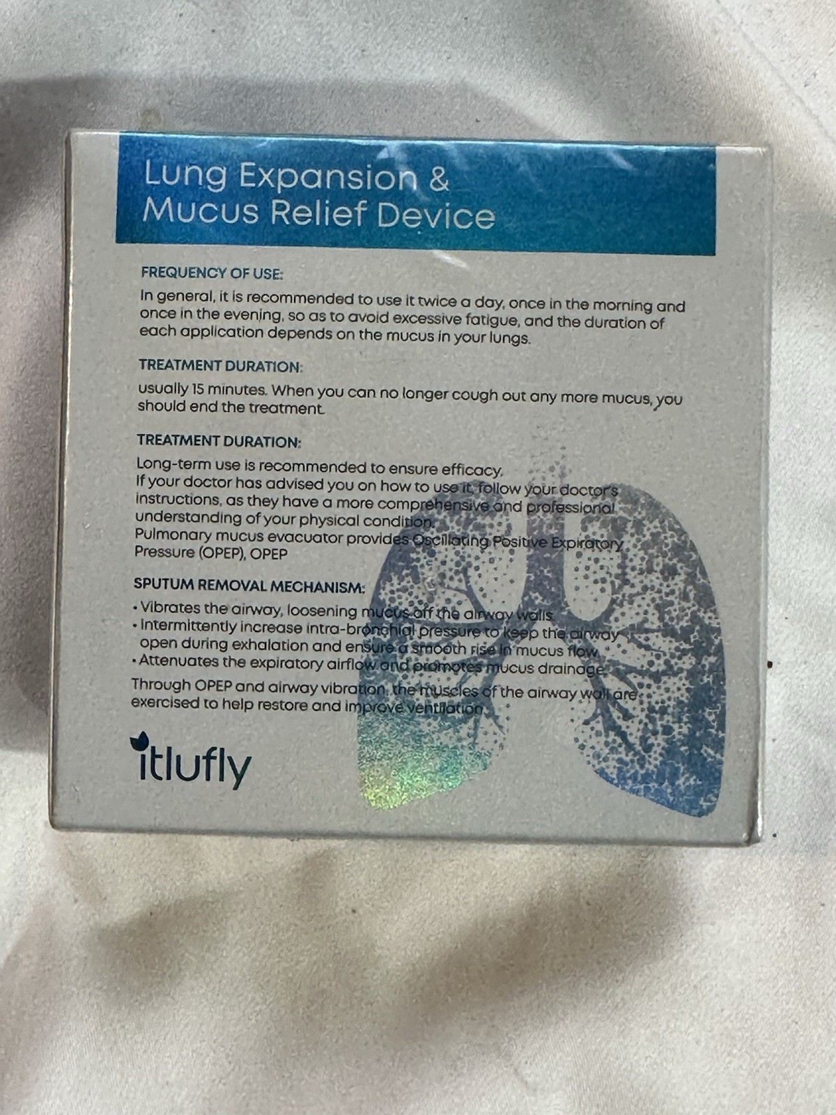 Itlufly - Breathing Lung Expander & Mucus Removal Device Relief Therapy Natural