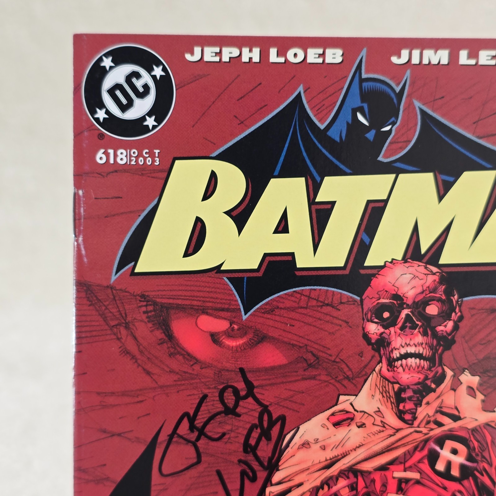 Batman #618 DC Comic Book 2003 Dynamic Forces COA /499 Signed Jeph Loeb
