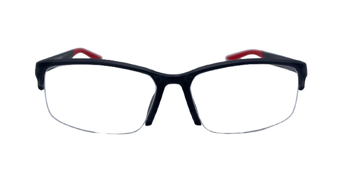 Unisex Nike7136AF 065 Black/ Red Rectangle Lens Replacement Recommended