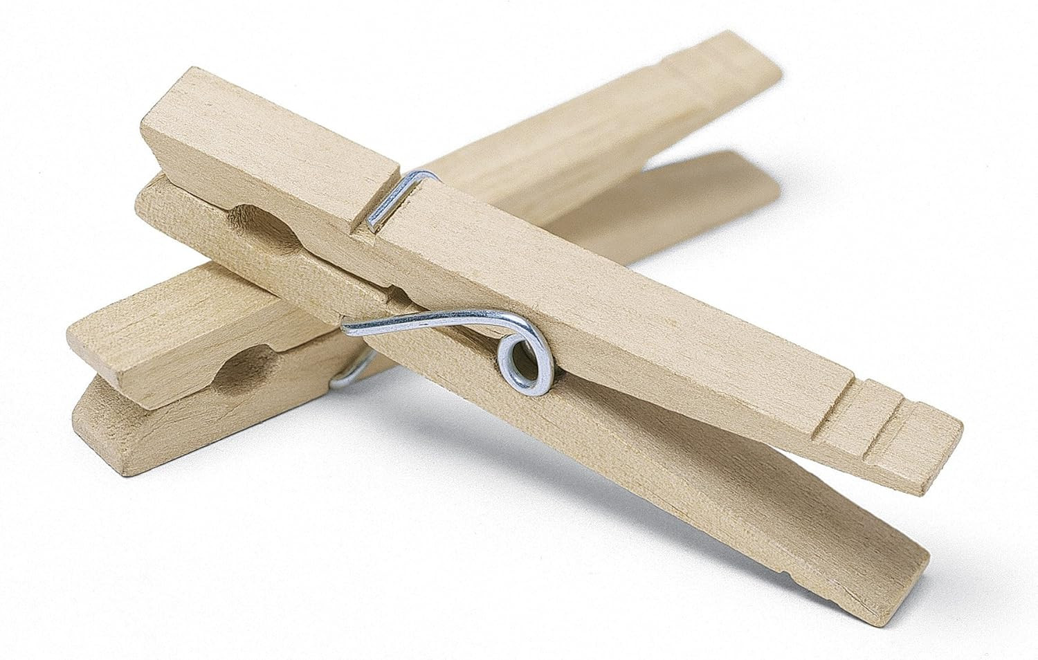 50 Pack Wooden Clothespins, 3.38 Inch Heavy Duty Clothes Pins for Laundry Line,