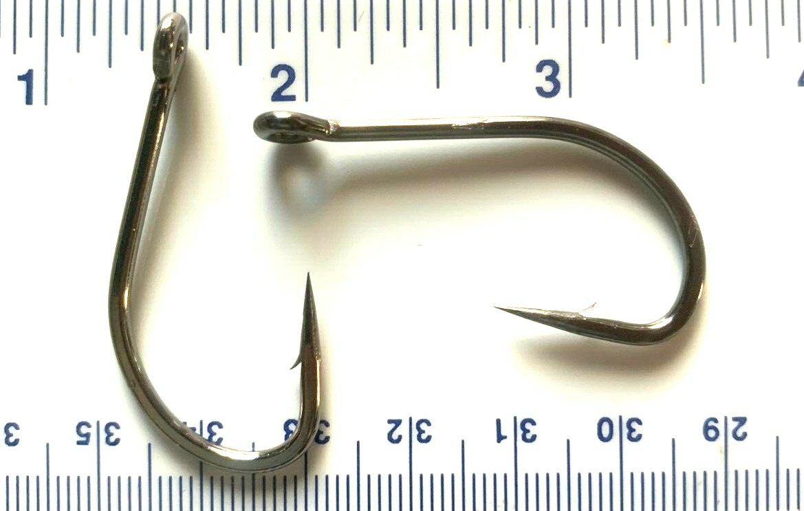 1000 GT 2X Strength Black Nickel Flyliner Live Bait Fish Hooks size 6/0 - bulk