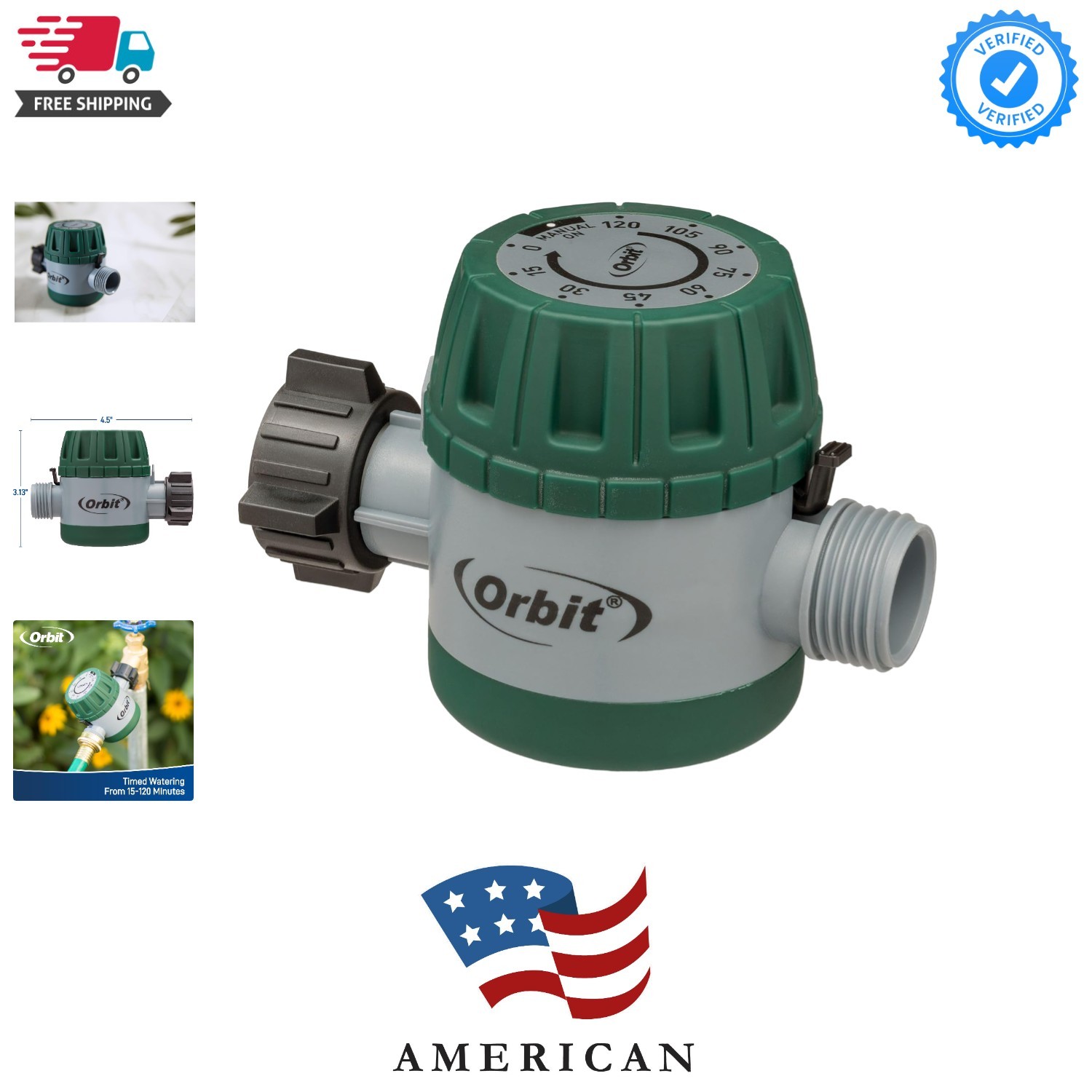 62034 Mechanical Water Timer for Lawn and Garden Watering