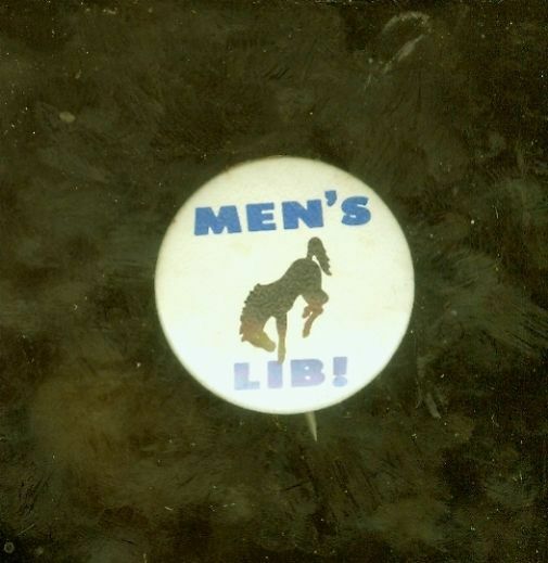 1960s/70s Hippie anti-Women's Lib "Men's Lib" 1 1/4"  pin