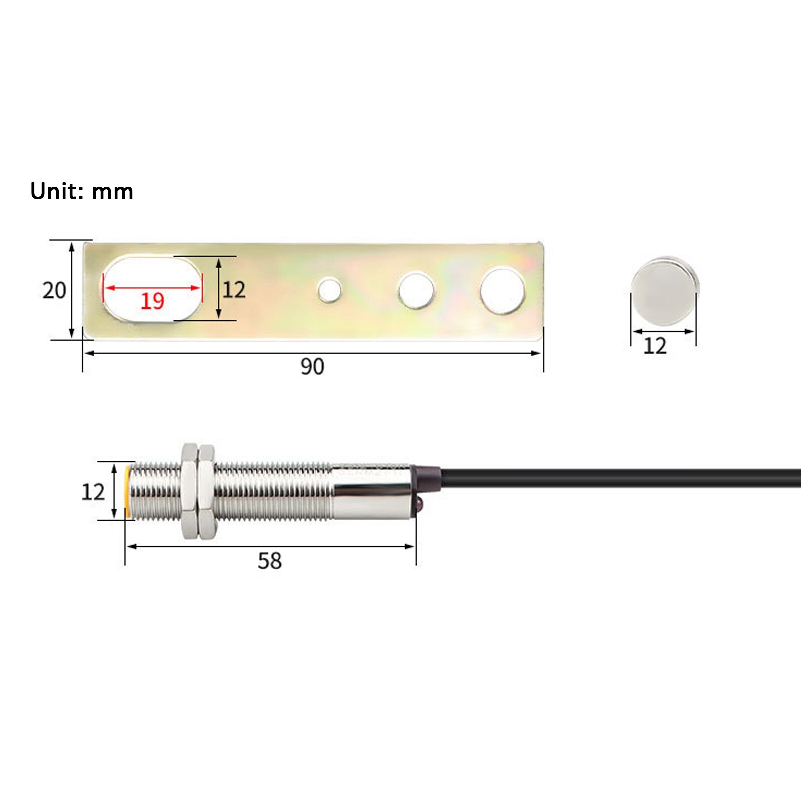 5 Digit Digital Electronic Counter Puncher Magnetic Inductive Proximity Switch