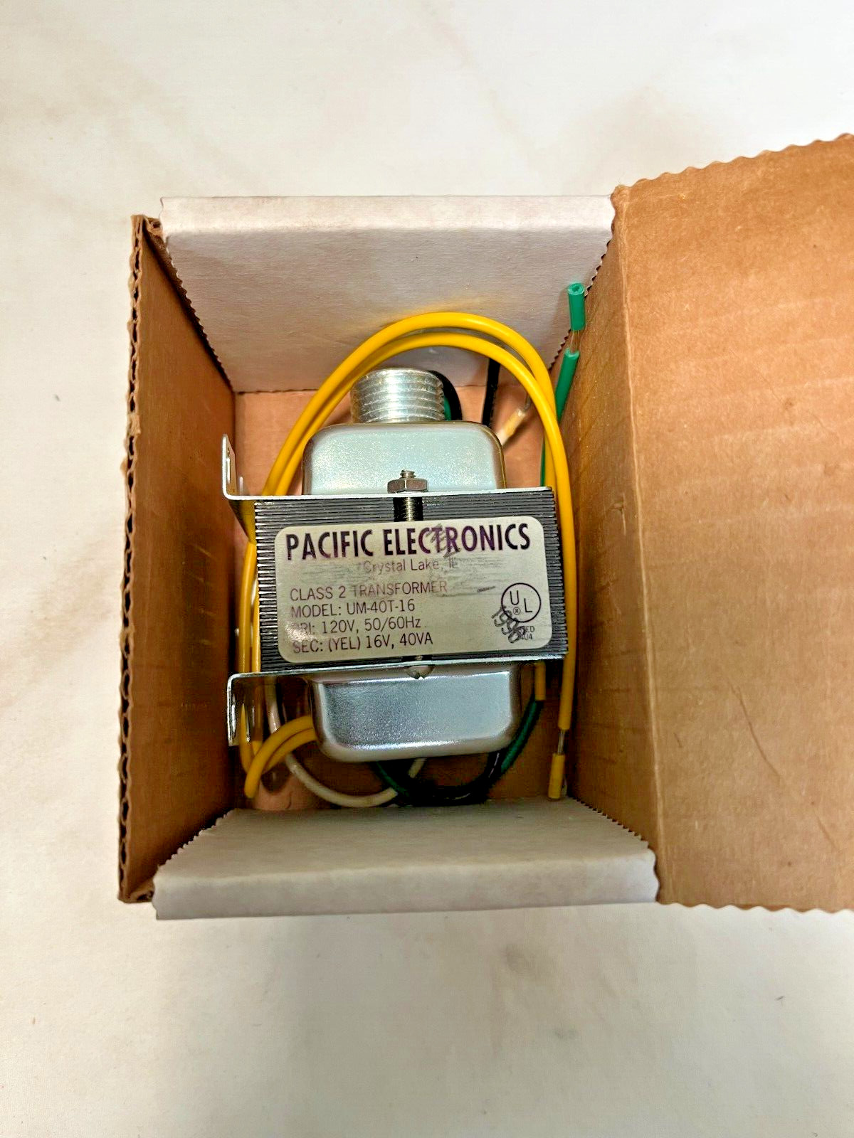 Pacific Electronics UM-40T-16 120V Primary 16V Secondary Class 2 Transformer