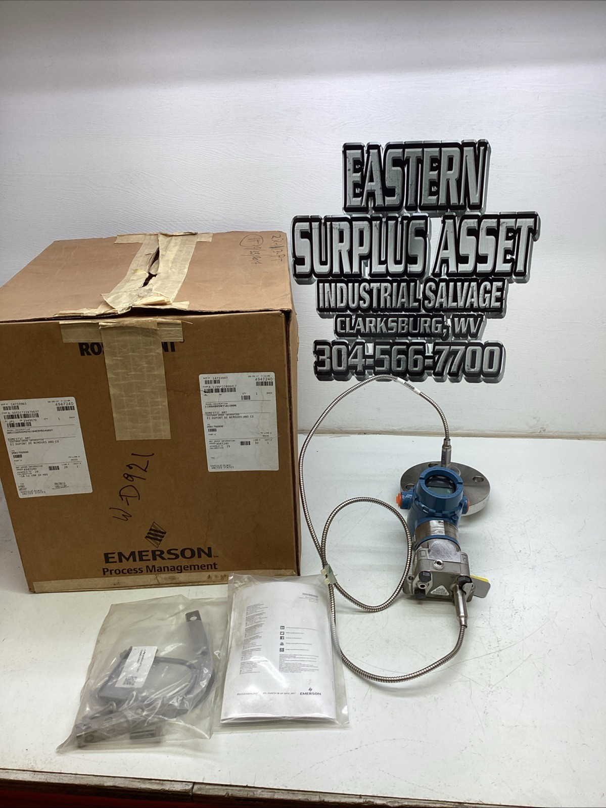 Rosemount Digital Pressure Transmitter 3051CG2A22A2AS1B4E5M5Q4Q8QT 4’ Cable NIB