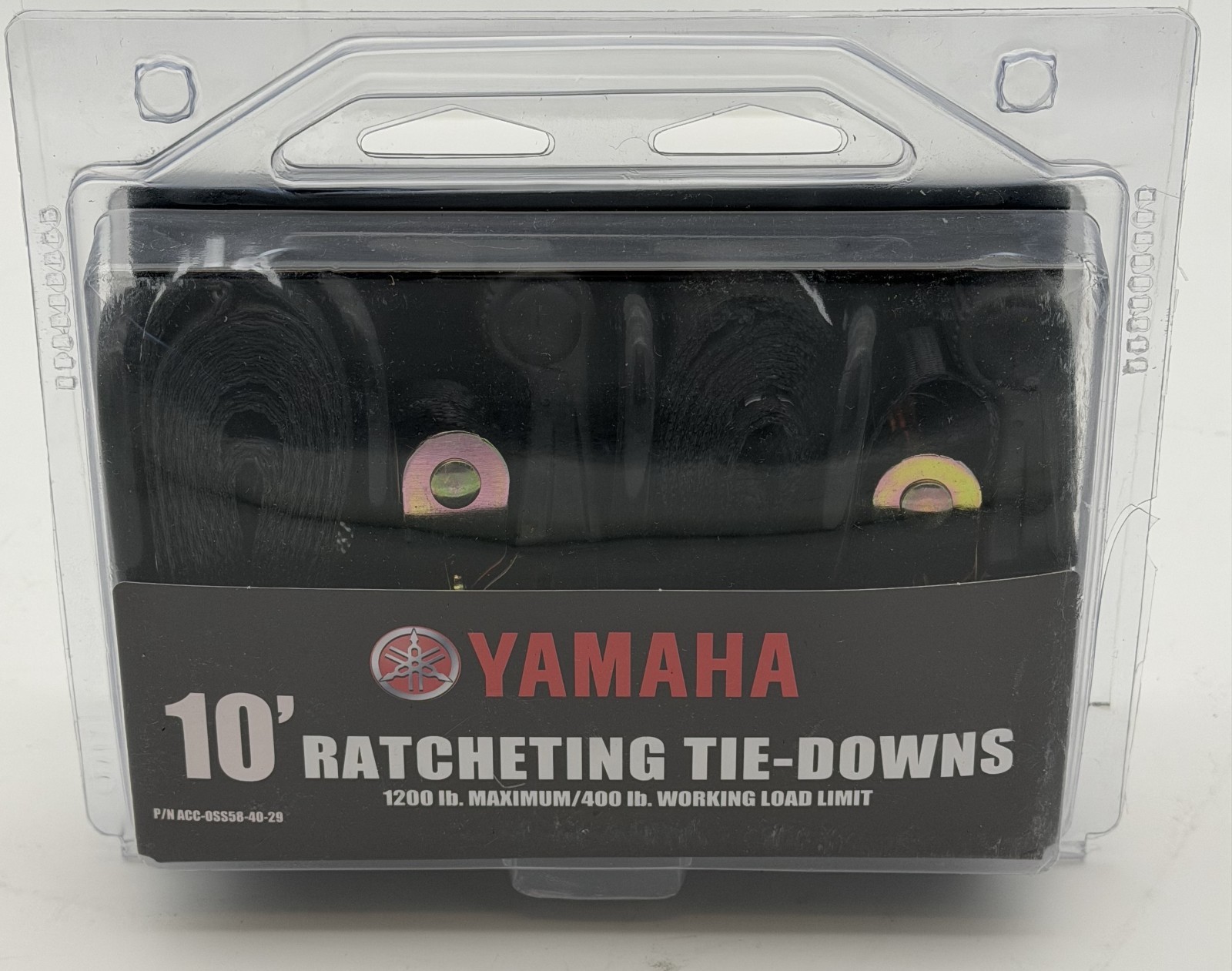 NEW Genuine Yamaha 1" Ratcheting Tie Downs Straps Black (Pair) ACC-0SS58-40-29